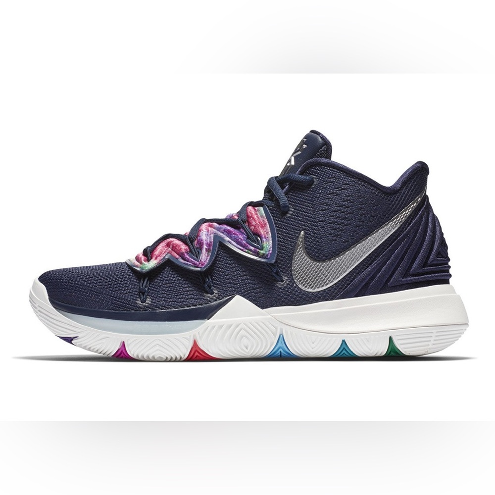 Nike Kyrie 5 GS Galaxy size 7Y multi color navy blue